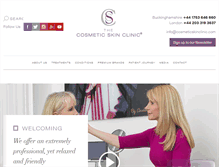 Tablet Screenshot of cosmeticskinclinic.com